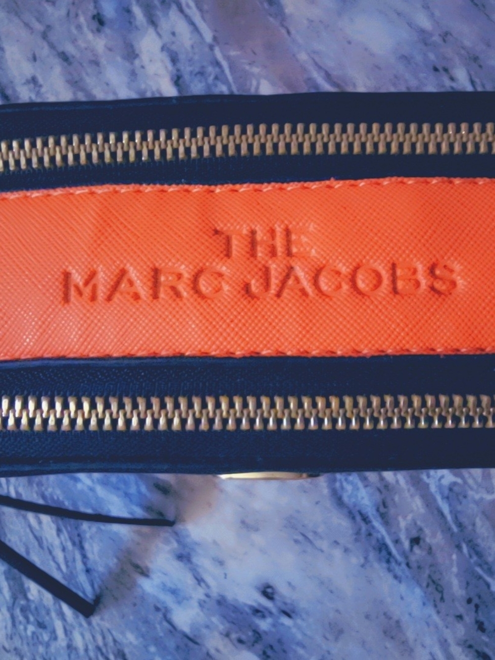 Marc Jacobs Women's Leather Crossbody Bag in Orange and Black